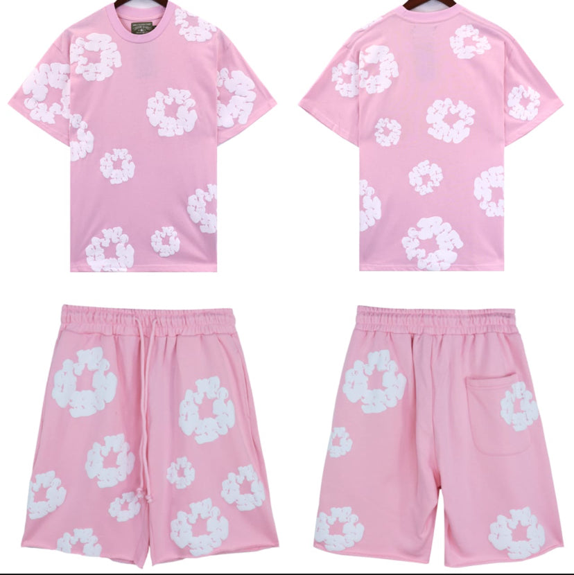 Denim Tears Pink/Shorts Set